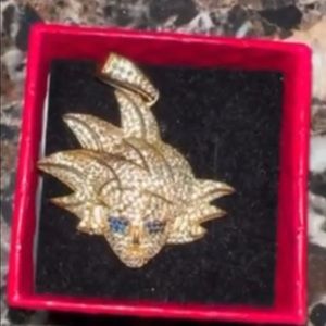 14kt gold plated pendant (Goku)